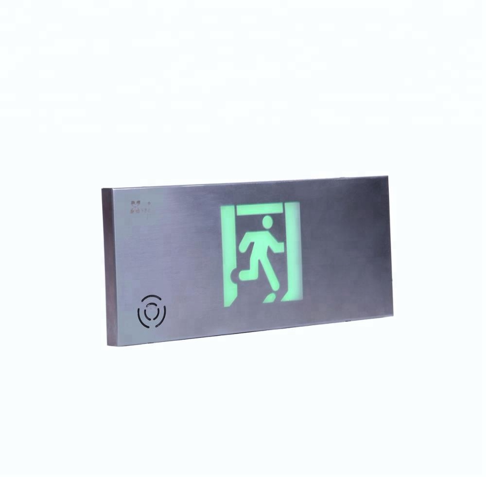 LST green rechargeable exit sign fire retardant exit sign metal material exit sign