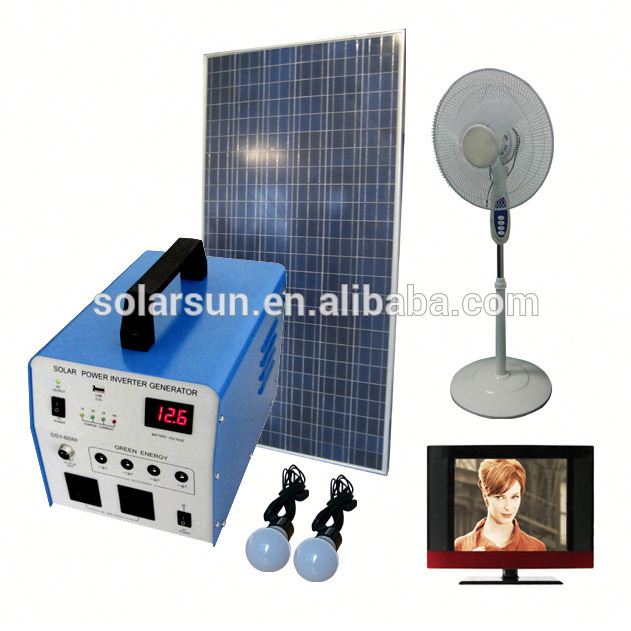 2000Wh Portable Solar Panel Power Generator with LED Home Lighting System USB Port with Cell Phone Chargers Included