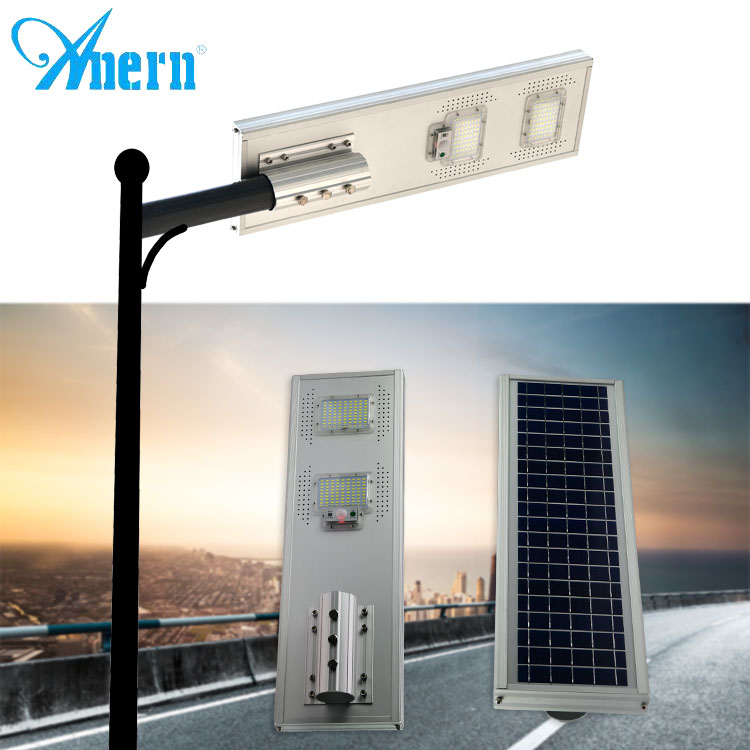 Anern ce rohs led lighting fixture all in one solar led street light