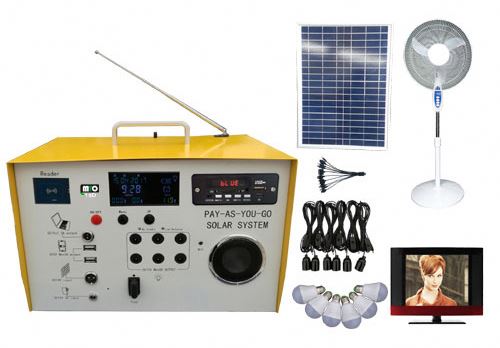 Solar lighting systems with pay as you go function 40W 60W