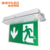 Green Metal Running Man Rechargeable Fire Abs Housing Exit Sign