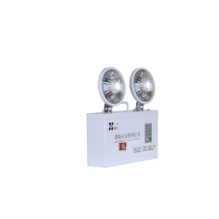 Twin heads switchable fire green emergency light inside