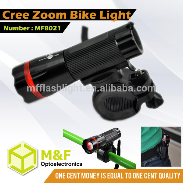 Mini Mountain light Bicycle Searchlight Zoom Flashlight bike Torch