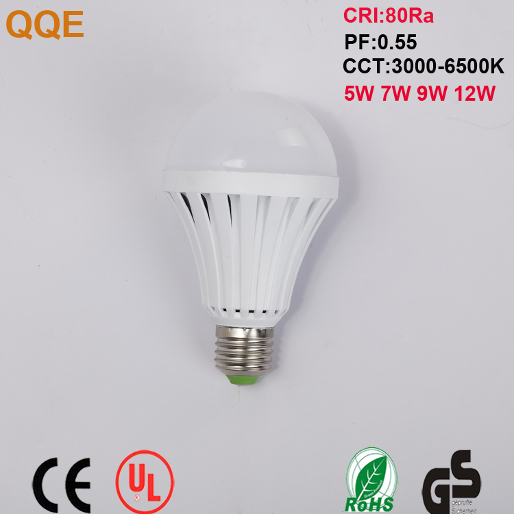 China factory price CE/RoHs listed high luminous 12w rechargeable emergency led bulb light with backup battery