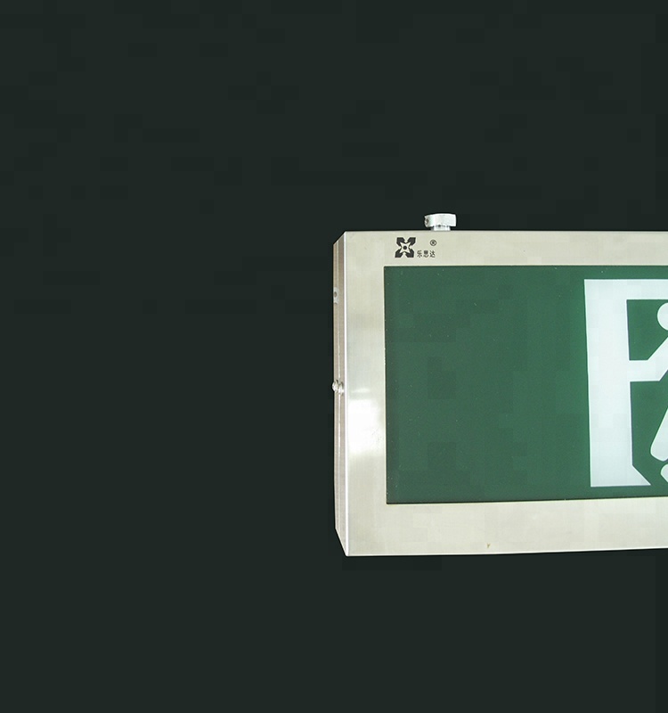 LST model 116D hot sale  metal material waterproof led green emergency exit sign board