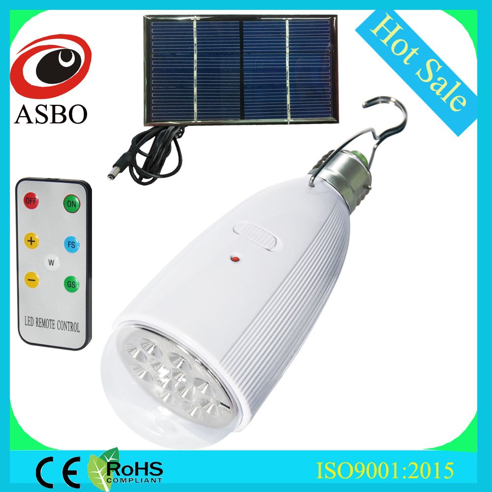 High Efficient Solar Panel Bulb Rechargeable LED Light