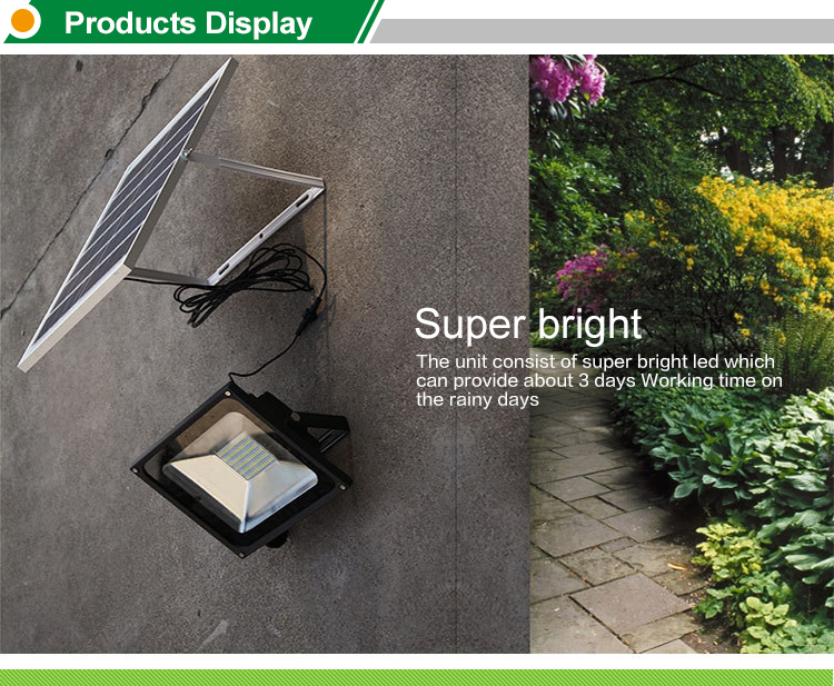 Tested stritctly waterproof 30w solar led flood lighting