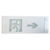 Directional emergency exit sign board leading signage