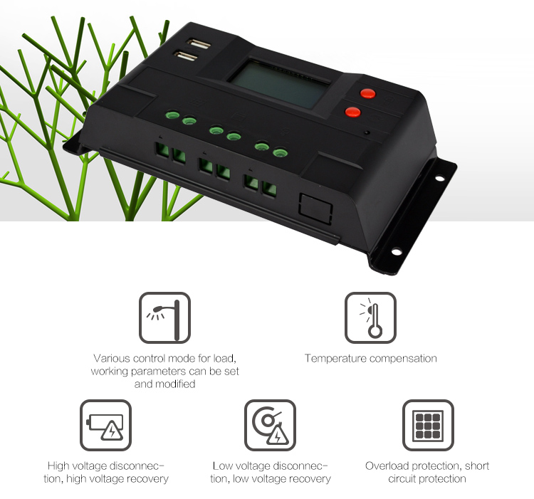 Factory price 24v 50a lithium dual battery solar charge controller