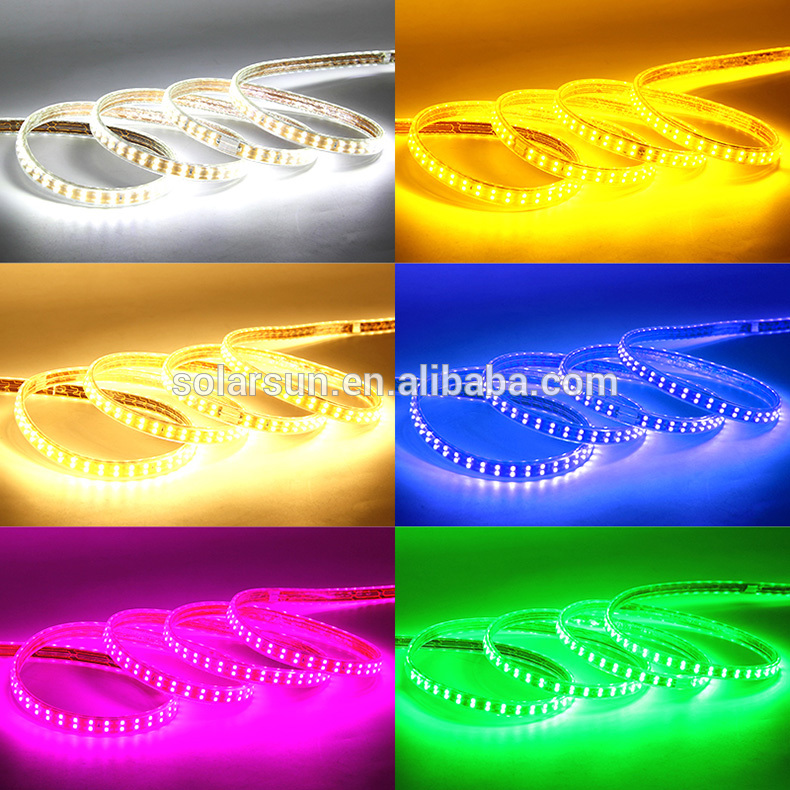 Double Row 220V 5M 2835 Led Strip Light Waterproof IP66 180leds/m Tape Cold/ Warm White Outdoor 1M 2M 3M 4M 5M