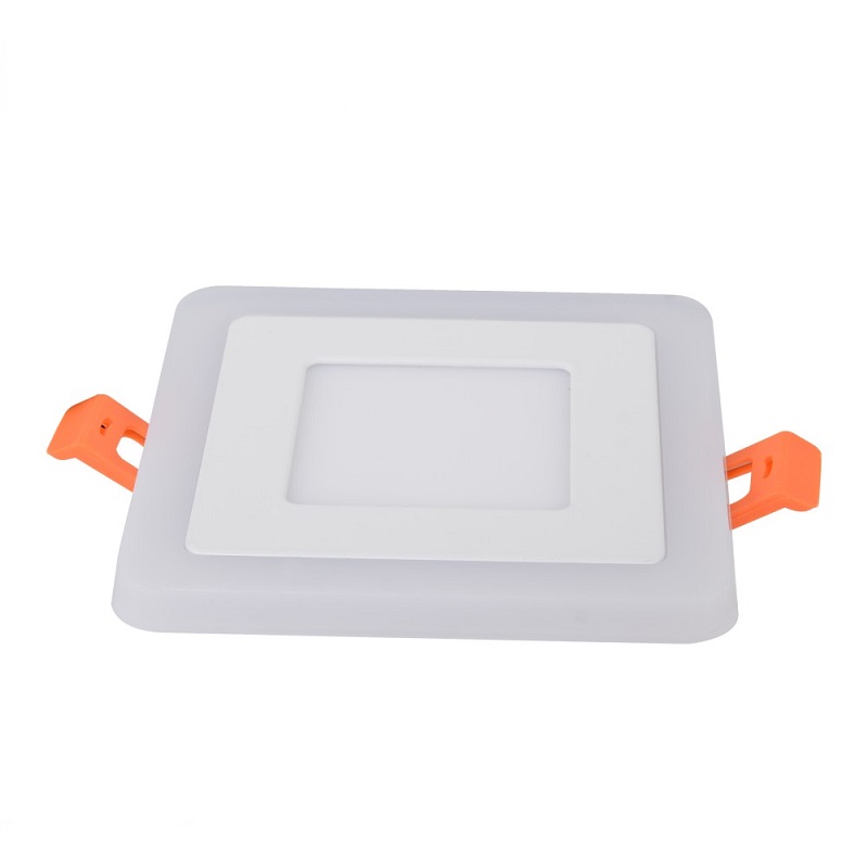 Factory low price high lumen 6W recessed square  led panel light