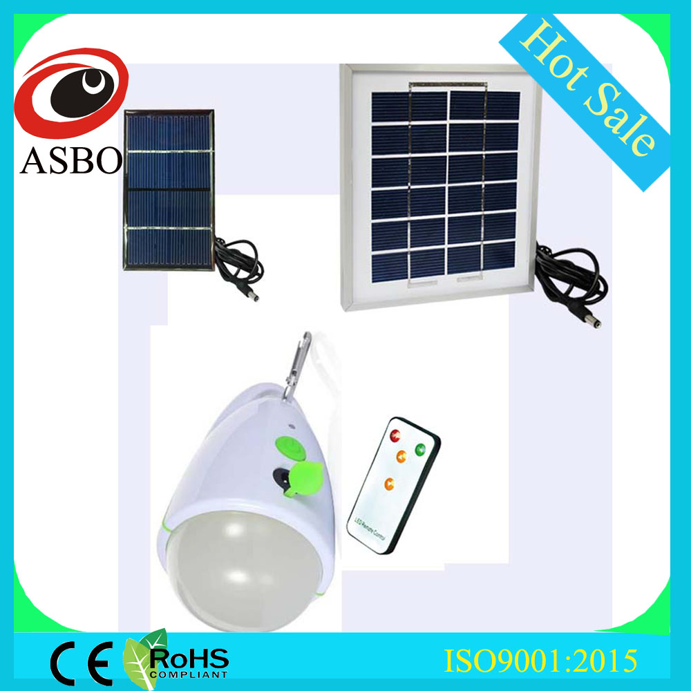 18650 lithium-ion battery waterproof solar led bulb light with remote control