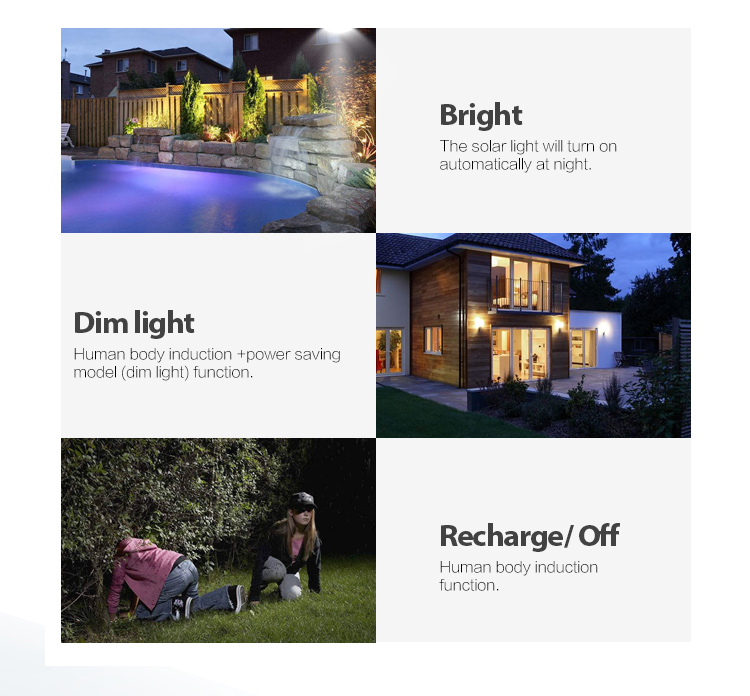 Customized waterproof unique new modern with panel outdoor solar wall light led