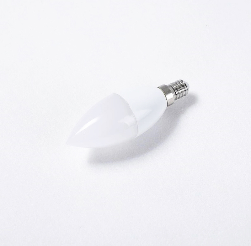 China supplier wholesale aluminum with plastic SMD 2835 LED chip E14 3w 5w C37 candle bulb