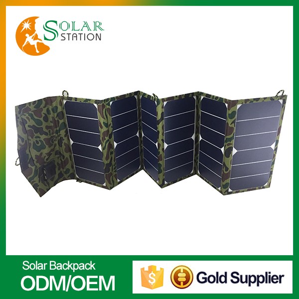 Wholesale high quality with multifunction portable dual usb folding panel solar charger