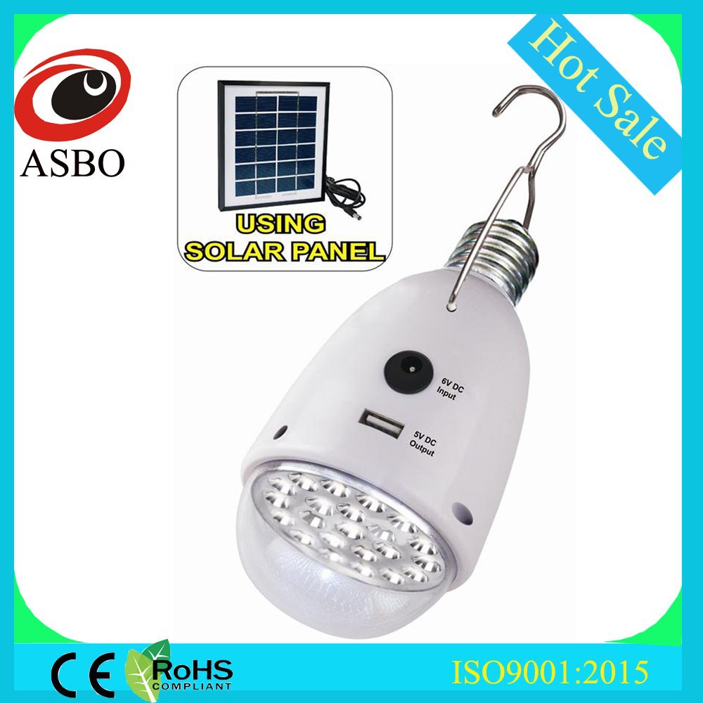 Portable Solar Light Multifunction Camping LED Bulb