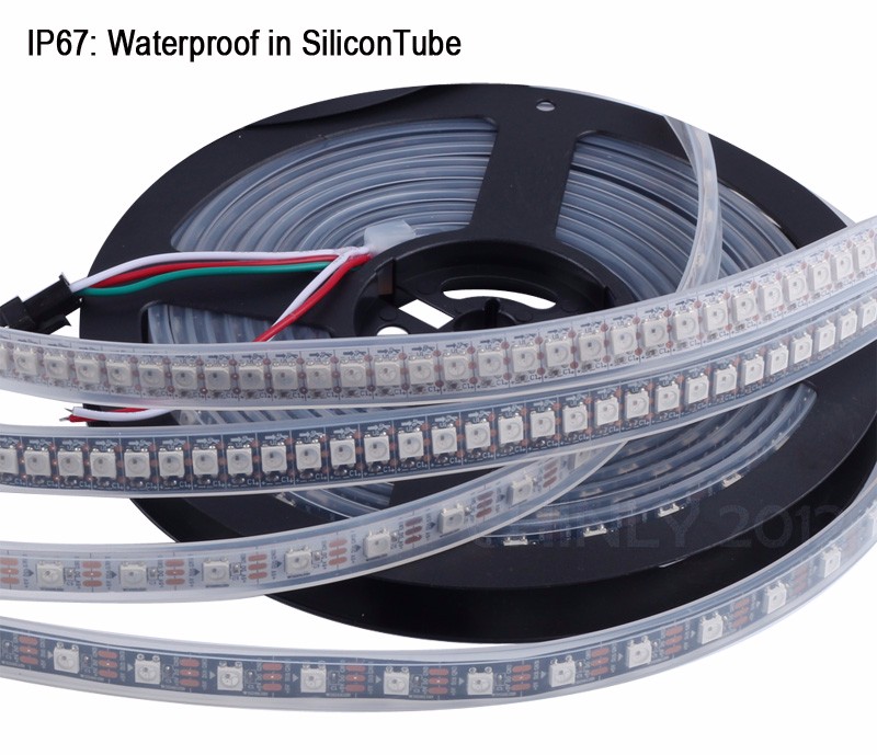 Nonwaterproof IP20 5v 60leds/m 3535 smd rgb ws2812 flexible led strip for indoor lighting