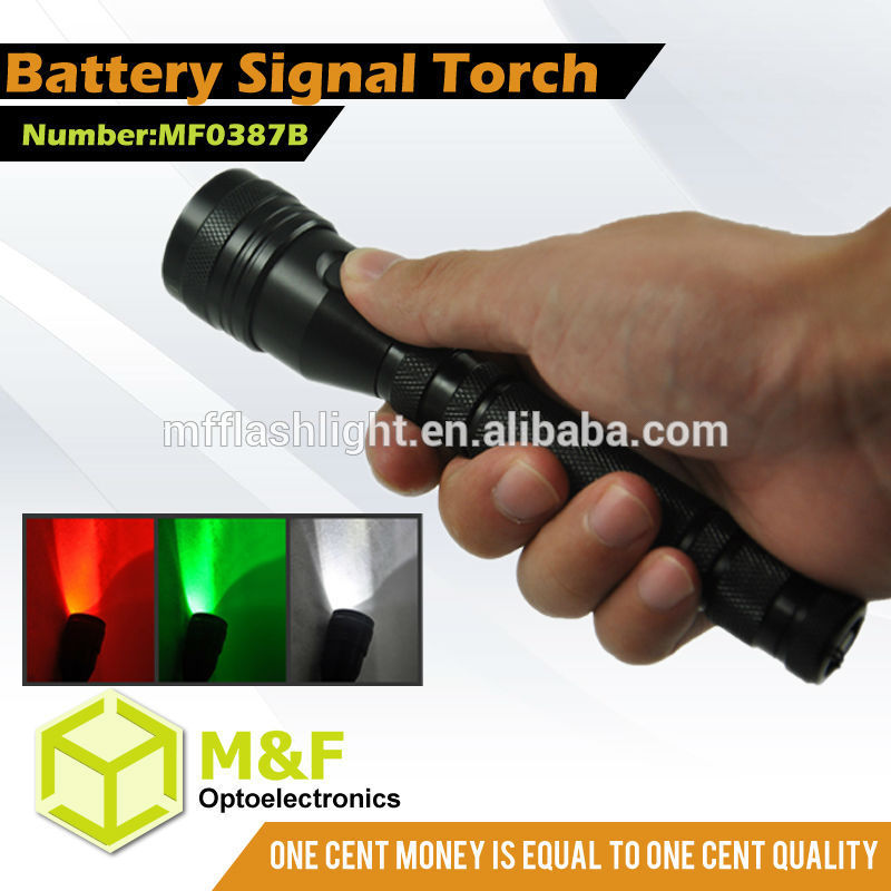 Red green white signal light torch for hunting night