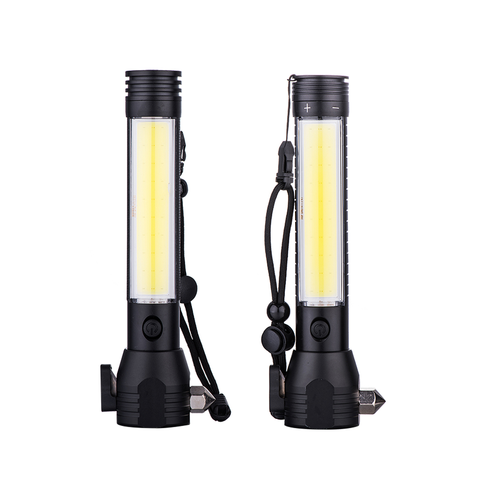 New Style Multi-Function Safety Hammer LED COB Flashlight