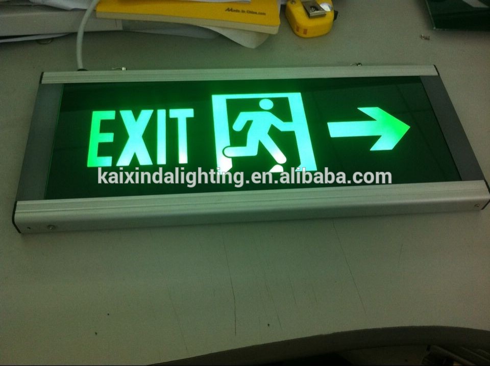 cheap led fire emergency exit sign lights with CE and Rosh