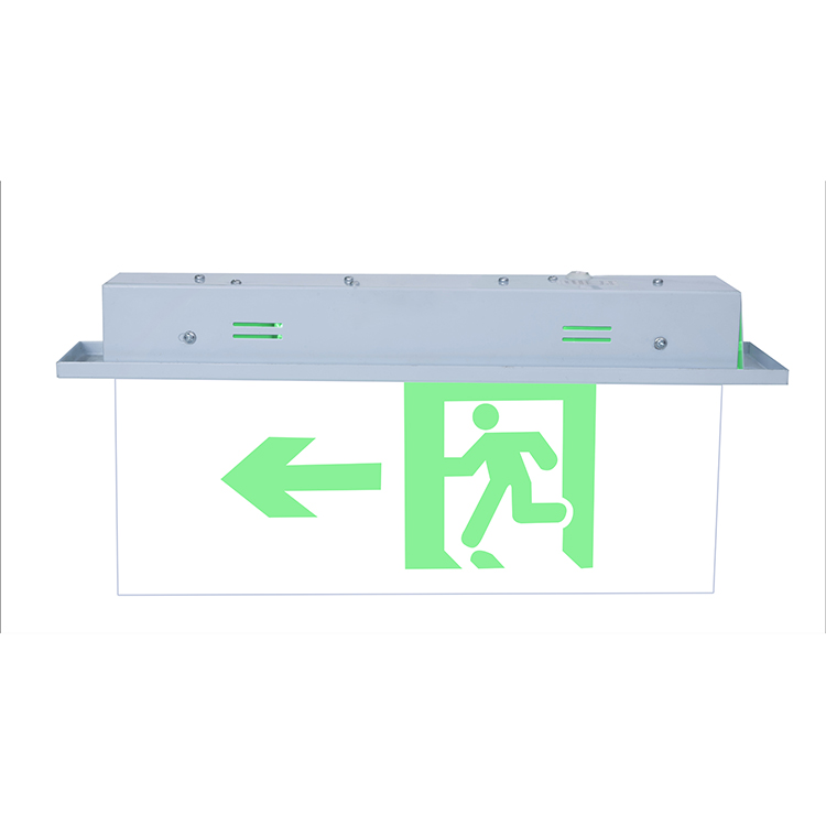 LST model 132 glass panal fire led rechargeable emergency exit sign CE listed exit sign