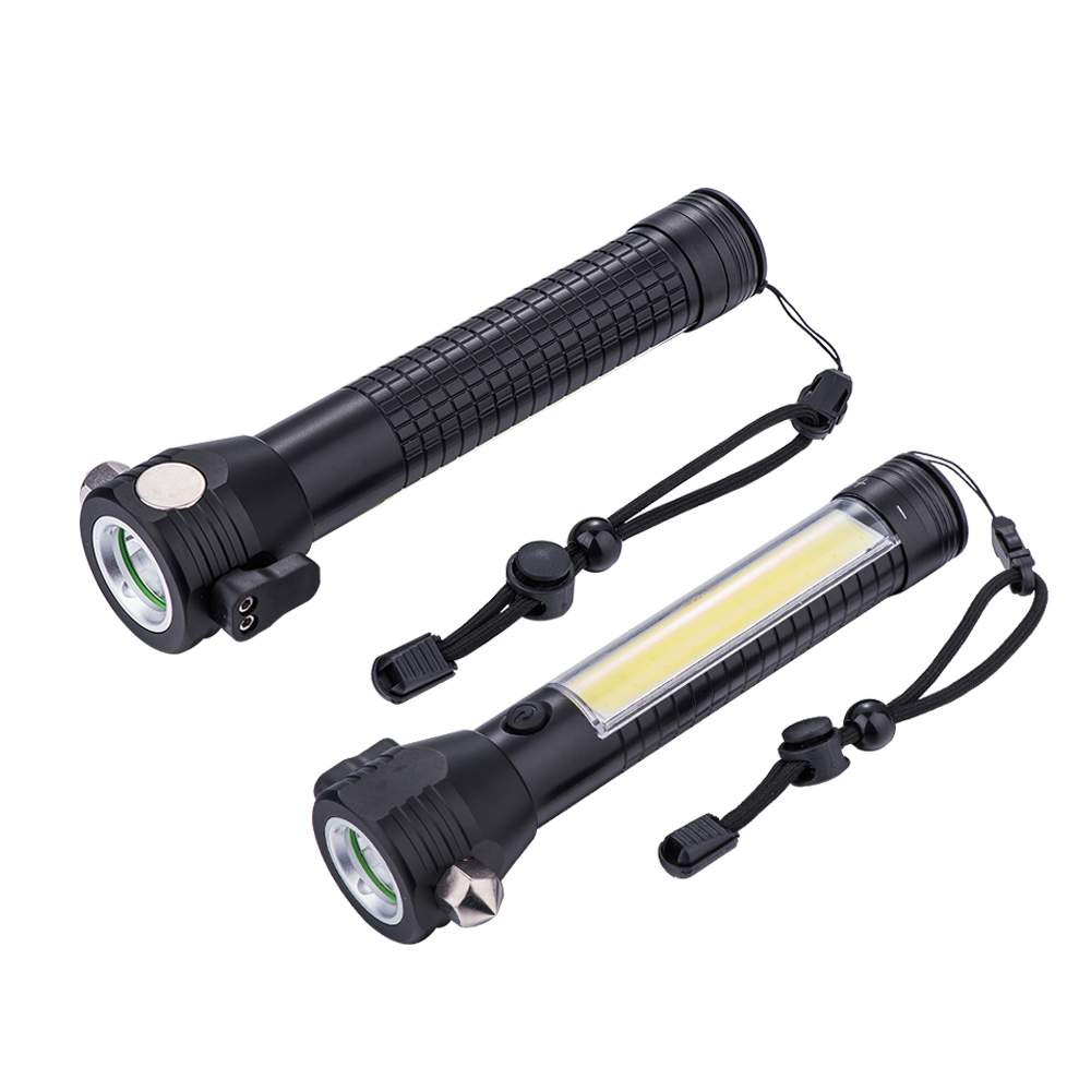 Car Use Multi-Function Safety Hammer COB Flashlight