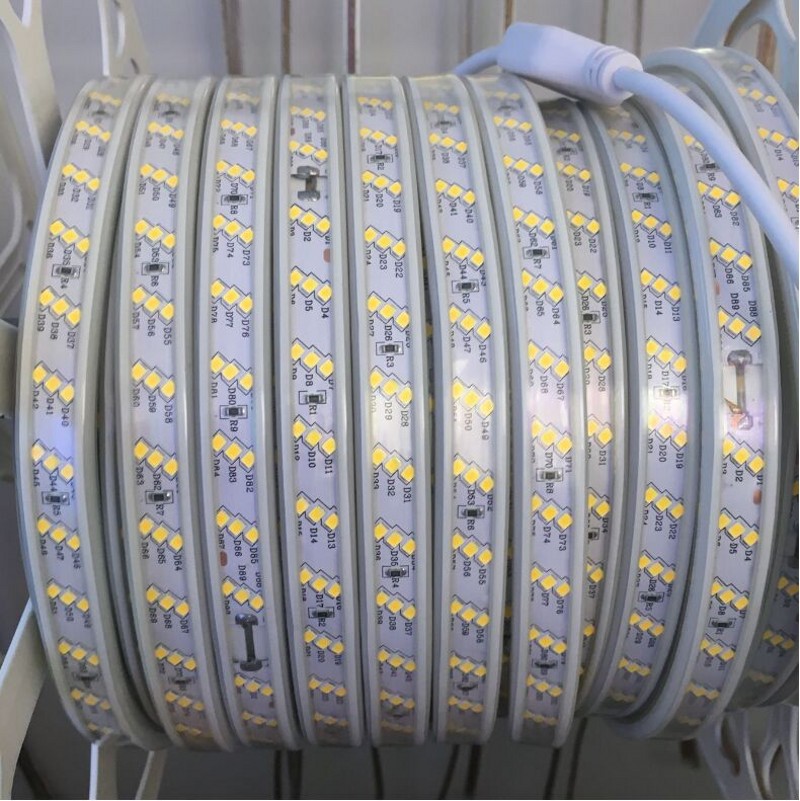 super bright 110V 220v led strip 2835 180leds 276leds three line flexible waterproof led strip light led module 2835