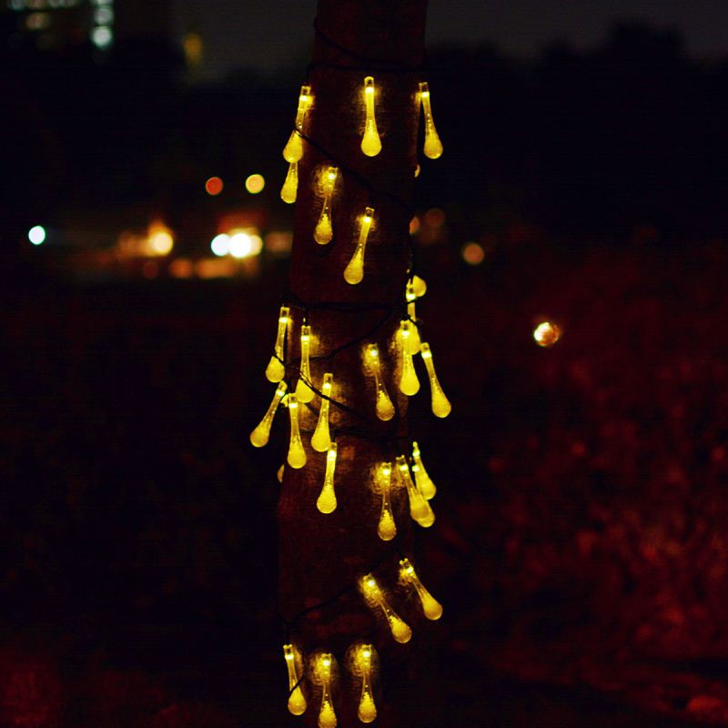 New Solar String Lights 50 LED Flower Waterproof String Fairy Christmas Tree Light Party Wedding New Year Decoration Garland