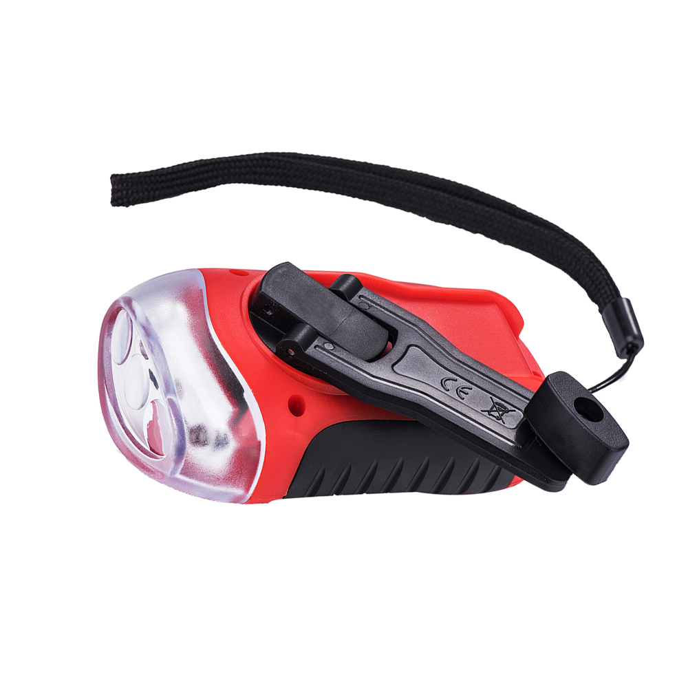 Colourful Power Generation Mini Hand Crank Dynamo Flashlight