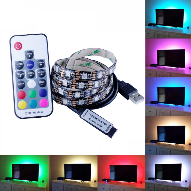 tv backlight 5050 5v powered usb controlled led strip light Rgb 5V Light Strip 2835 5050 tv Backlight