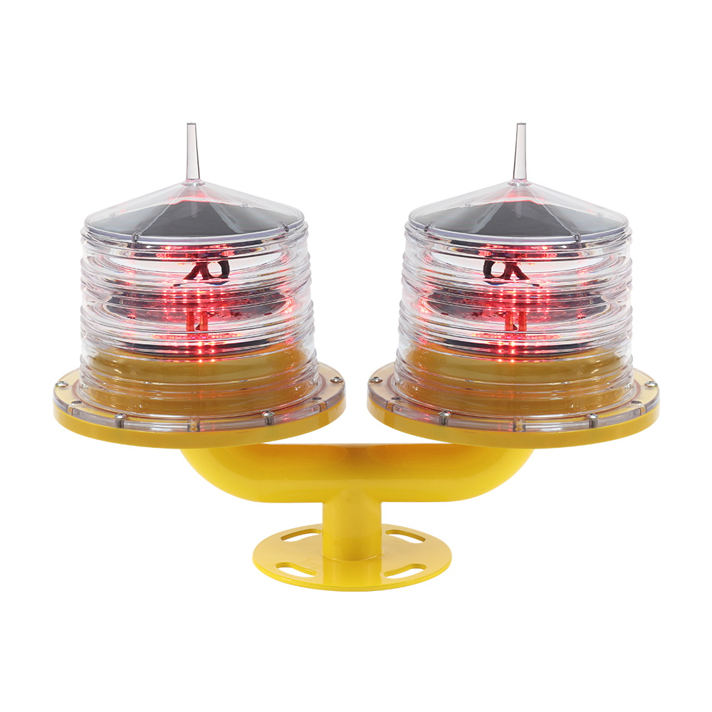 Solar LED Low intensity Dual Aviation Obstruction Light for aircraft warning