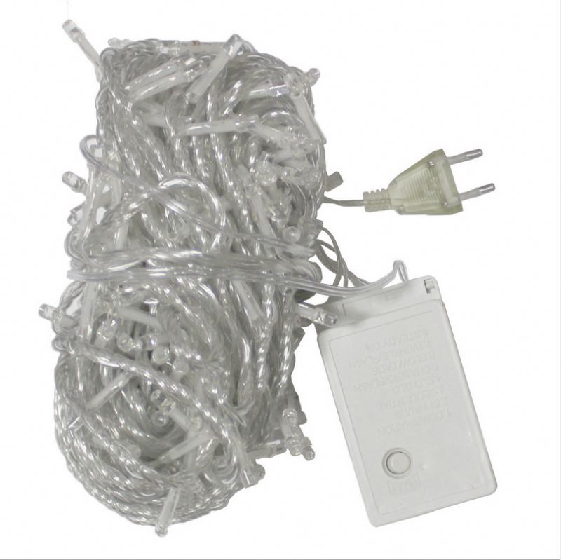 Garden Lights Battery Operated Silver Wire Star Waterfall Led String Light