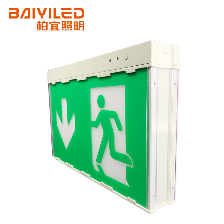 Light Emergency Escape Lighting And Edgelit Central Battery Double Sided Led Exit Sign