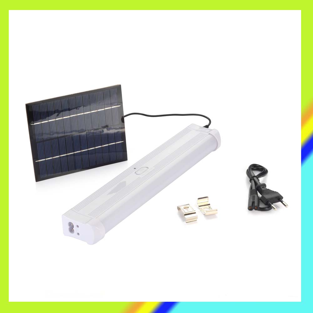 AC 4.4w led tube light 3W solar panel powered fluorescent lamp