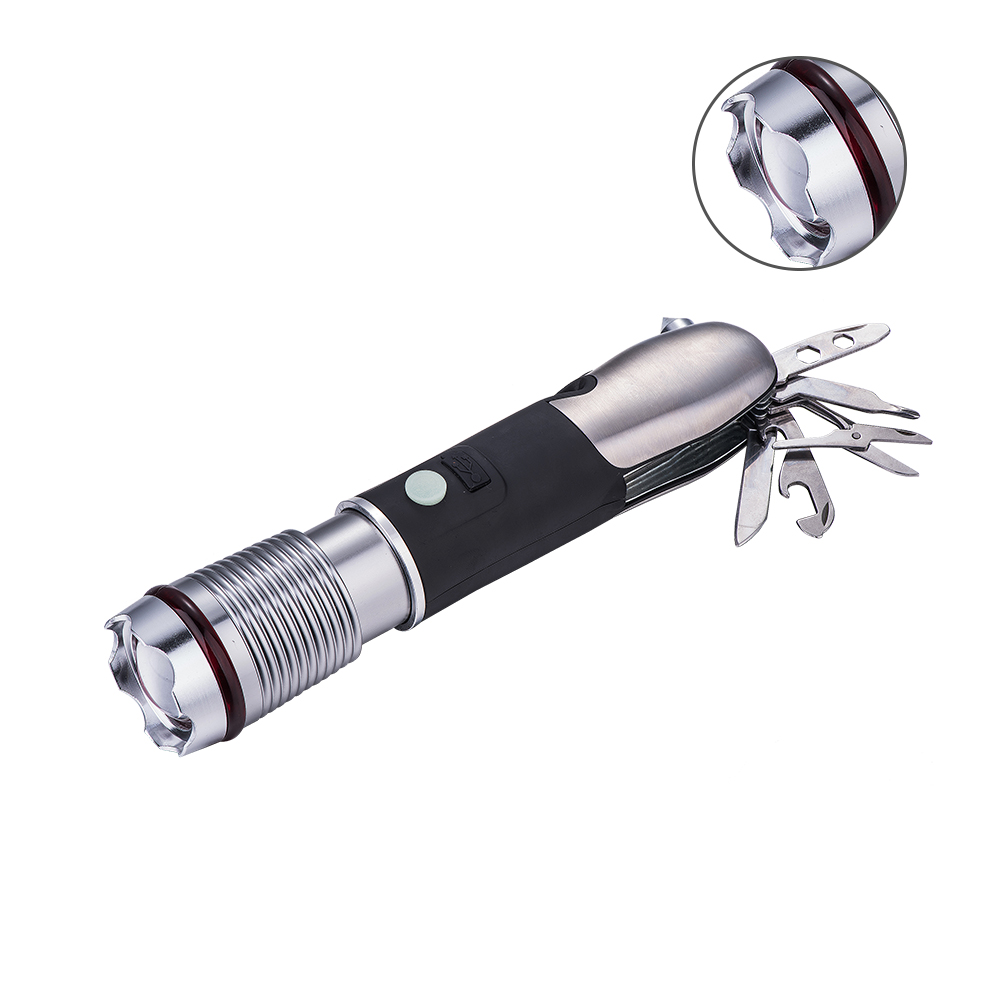 Newest Products Mini 5-in-1 Multi Tools T6 led flashlight