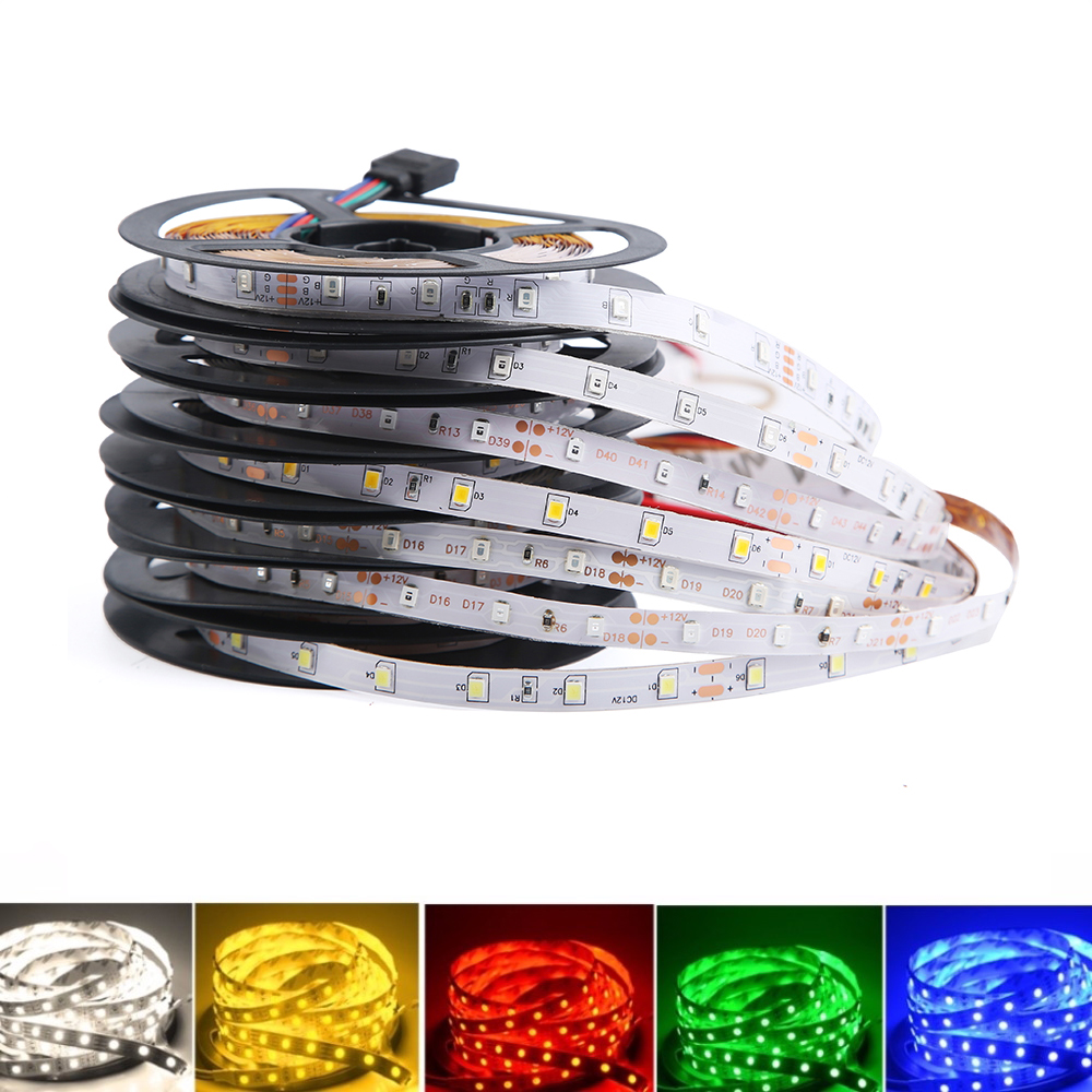 2835 RGB led strip light color changing rgb 3528 LED tape flexible 60leds/meter 5m ip65 waterproof rgb 2835