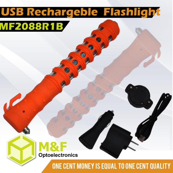 High Quality Patent Rechargeable Magnetic 15 LED Traffic Warning Baton