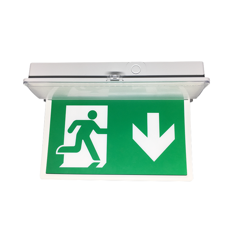 Universal Double Side Illuminated Emergency Led Light With Battery Backup Exit Sign