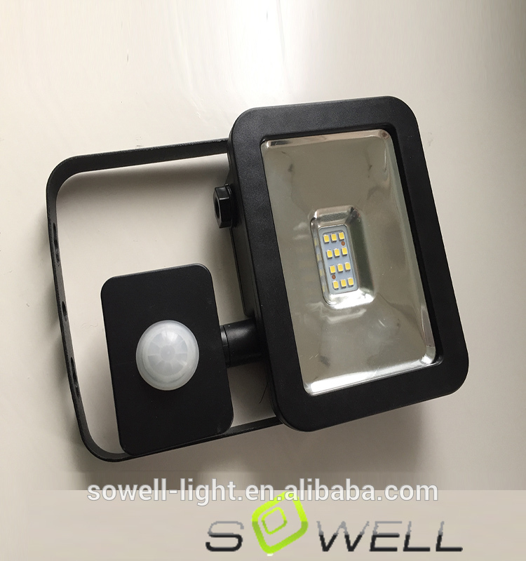 led outdoor lighting LED FLOODLIGHT WITH PIR BLACK 20W