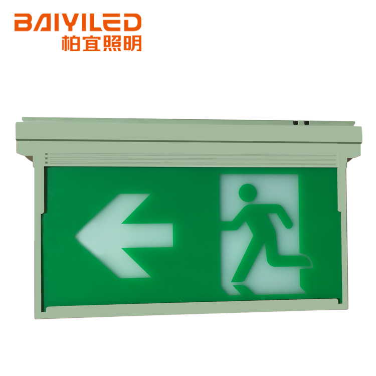 2019 New Design Acrylic Exit Sign Wall Mount Fire Factory Led Exit Sign