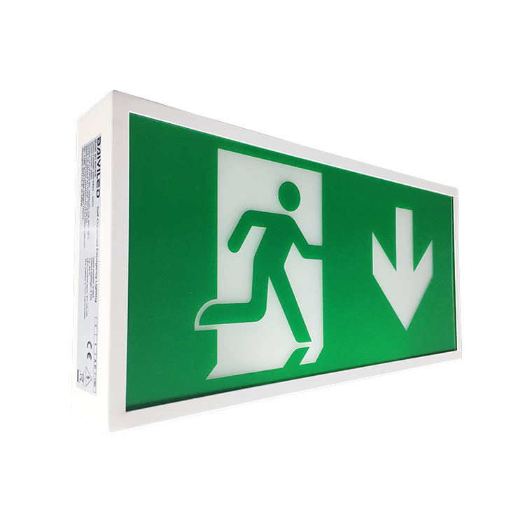Outdoor hotel explosion proof battery operated rechargeable led twin emergency warning wall exit sign lamps light lighting