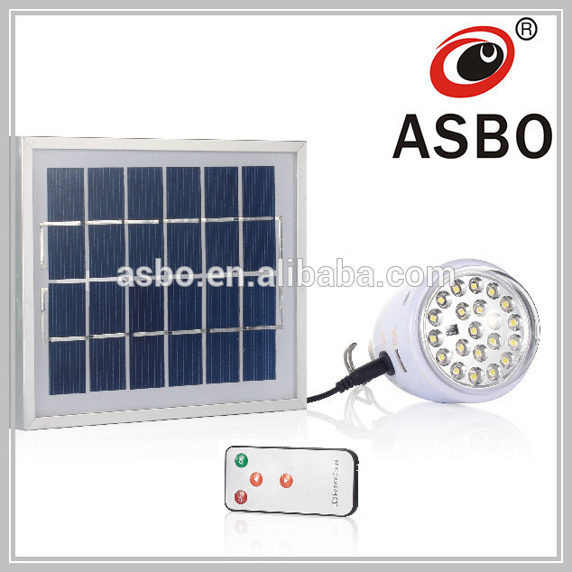 Low cost solar lighting kit for outdoor home with white bulbs led solar panel light