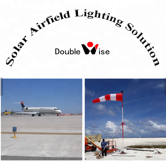 Low price Wireless Elevated Led Airfield Heliport Solar Powered Taxiway Edge Light