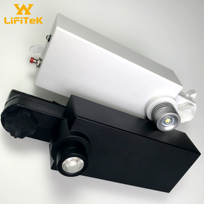 3hrs duration Non-maintained D50 black and white global track lighting with lithium battery