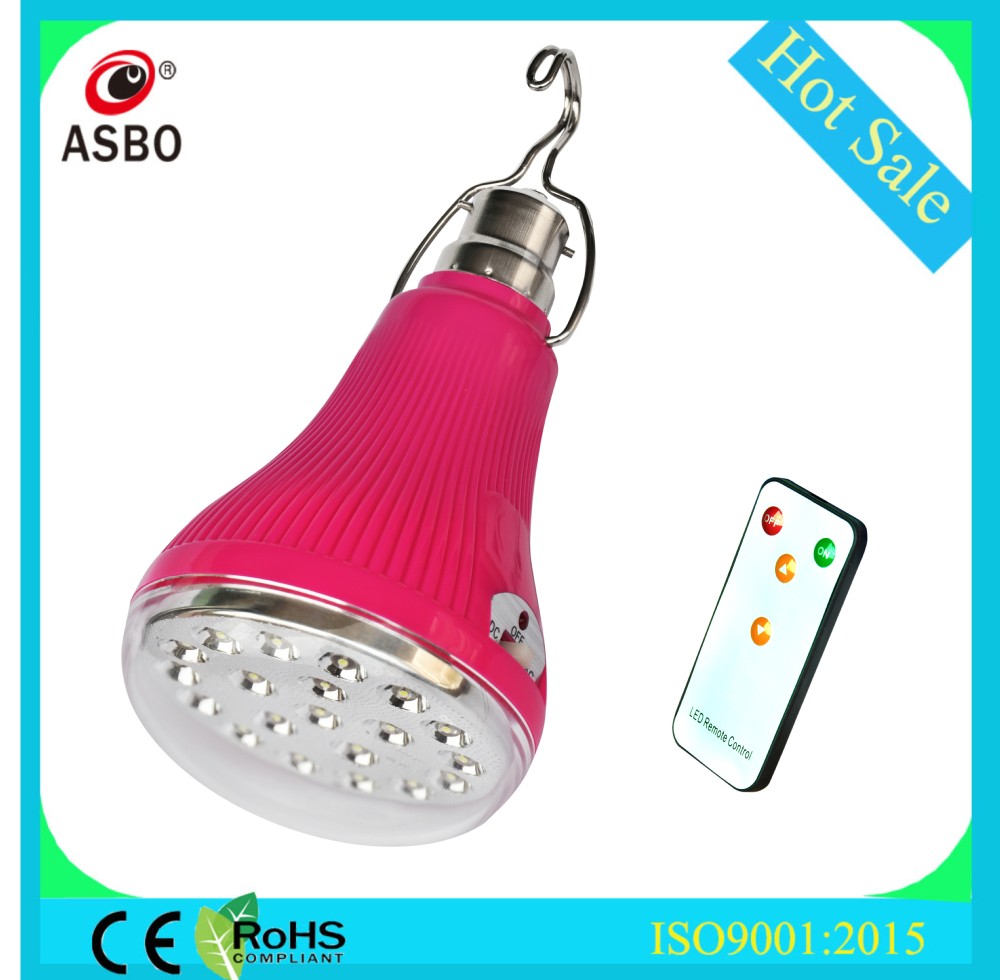 Bulb Type Outdoor Lamp, Rechargeable Solar Lamp, E27 Solar LED Lamp With Battery