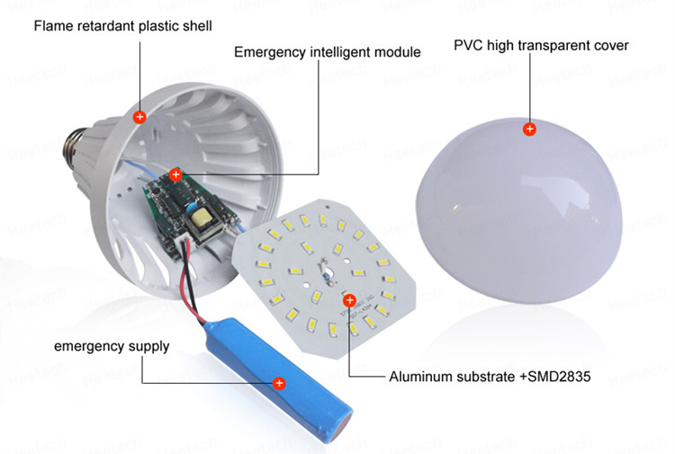 2019 New arrival popular e27 e22  7 watt smart rechargeable emergency electric led lighting bulb