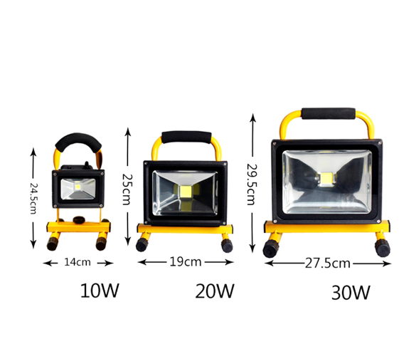 Factory direct exit lighting smd portable rechargeable ip65 led flood light