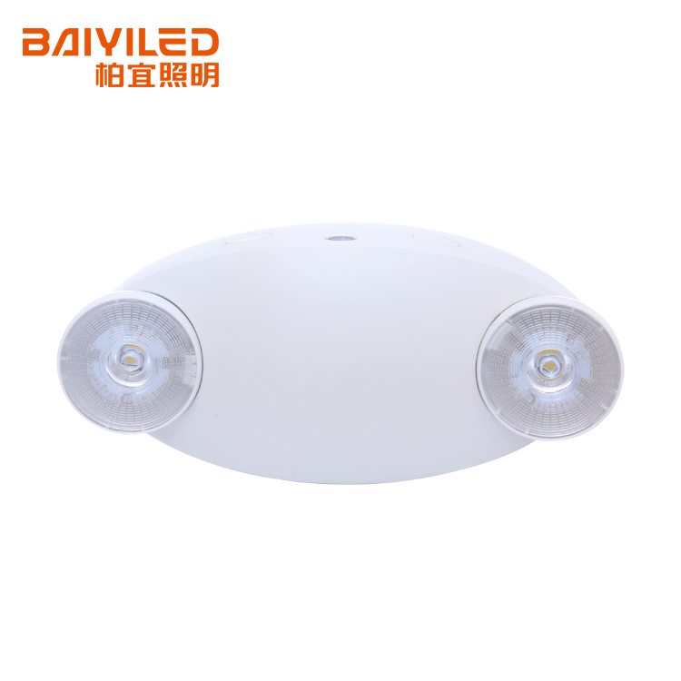 Bulkhead Lighting Fixture Safety Rechargeable Twin Emergency Light With Battery