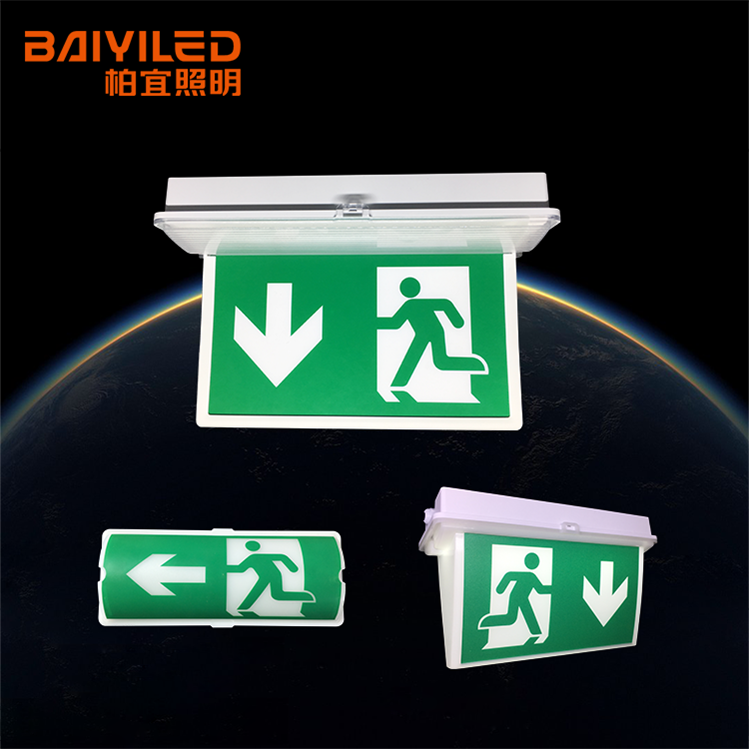 Acrylic Sided Hanging Emergency Sign Entrance And Explosion-Proof Flag Mounted Exit Light