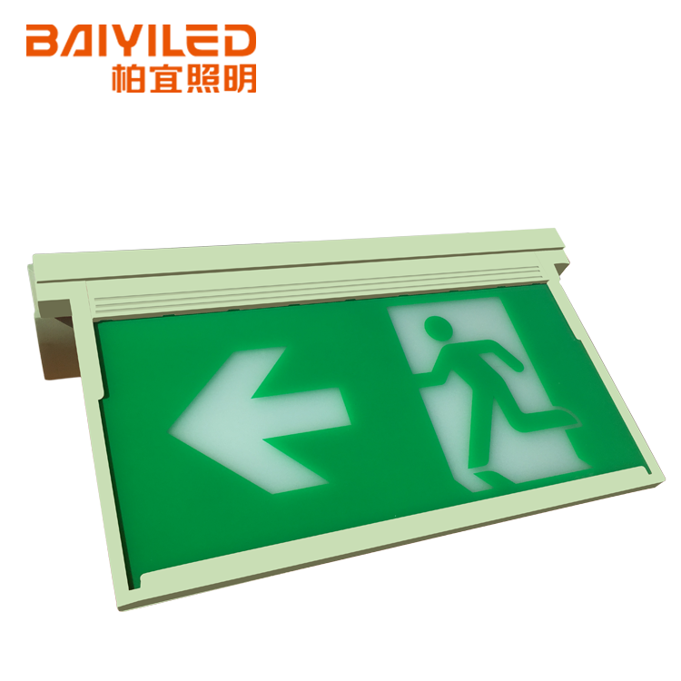 Long Battery Life 2w Led Exit Sign Battery 3 Hour Double Sided Double-side Exit Sign